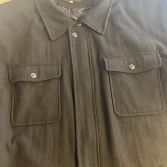 Trenders Basics Men’s Size L Wool Button Down Lined Field Coat - Picture 3 of 15